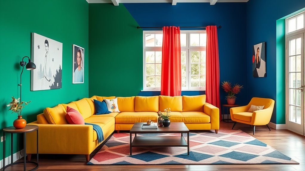 bold contrasting color combinations