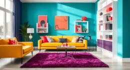 bold contrasting interior design