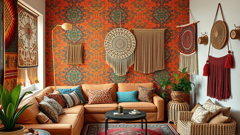 bold textured eclectic decor