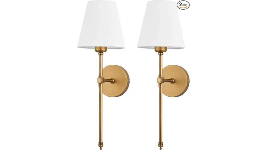 brass bathroom wall sconces
