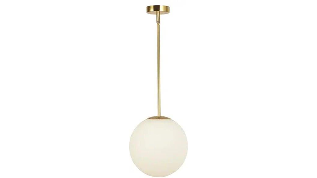 brass globe pendant light