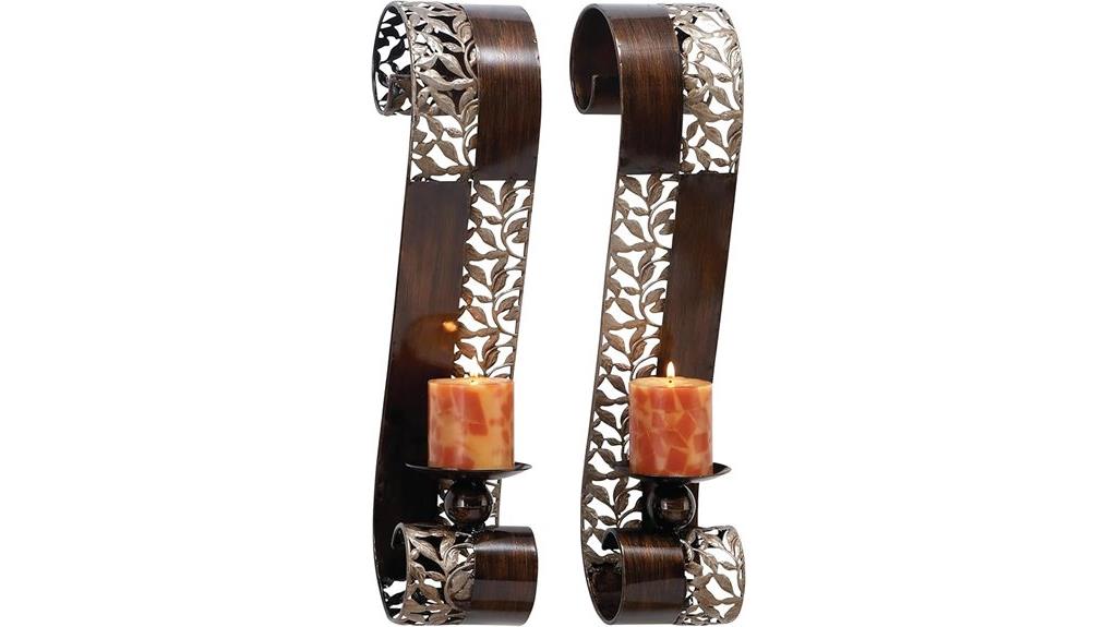 bronze metal wall sconce