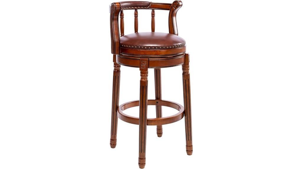 brown cow leather swivel stools