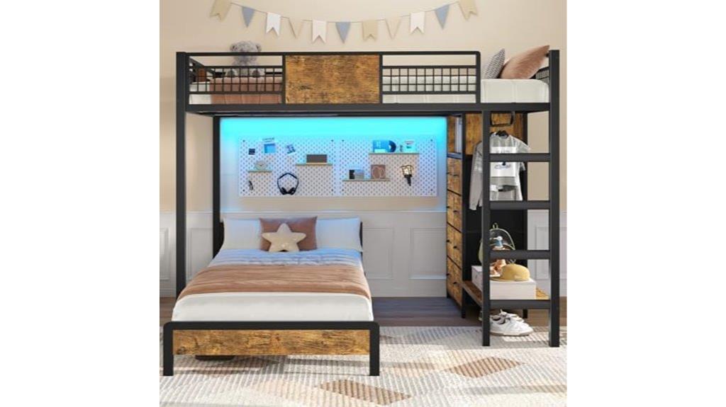 bunk bed with storage
