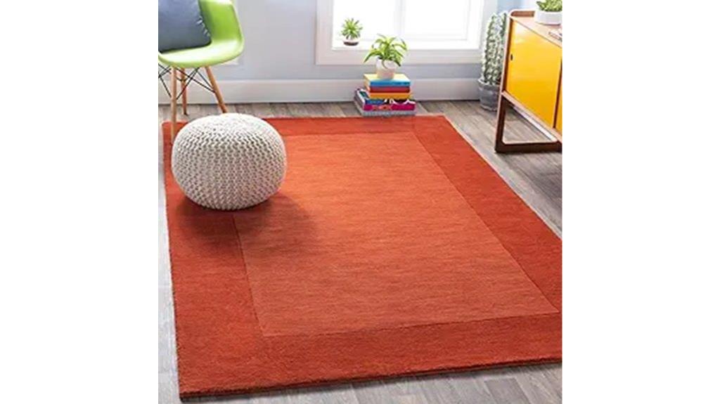 burnt orange wool rug