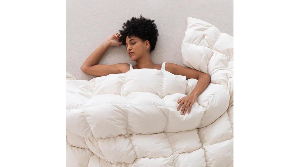 cal king feather comforter