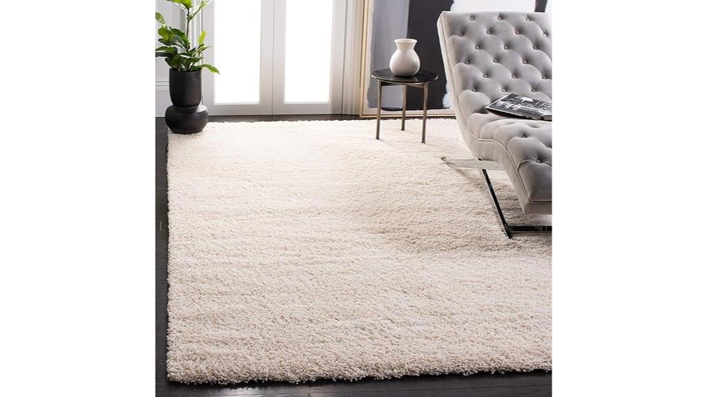 california shag ivory rug