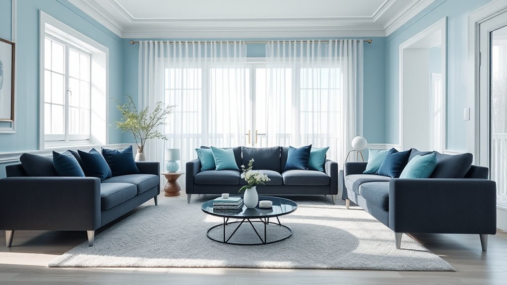 calming cool color harmony