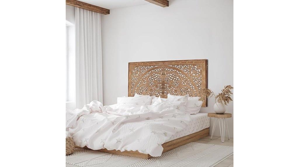carved full size headboard
