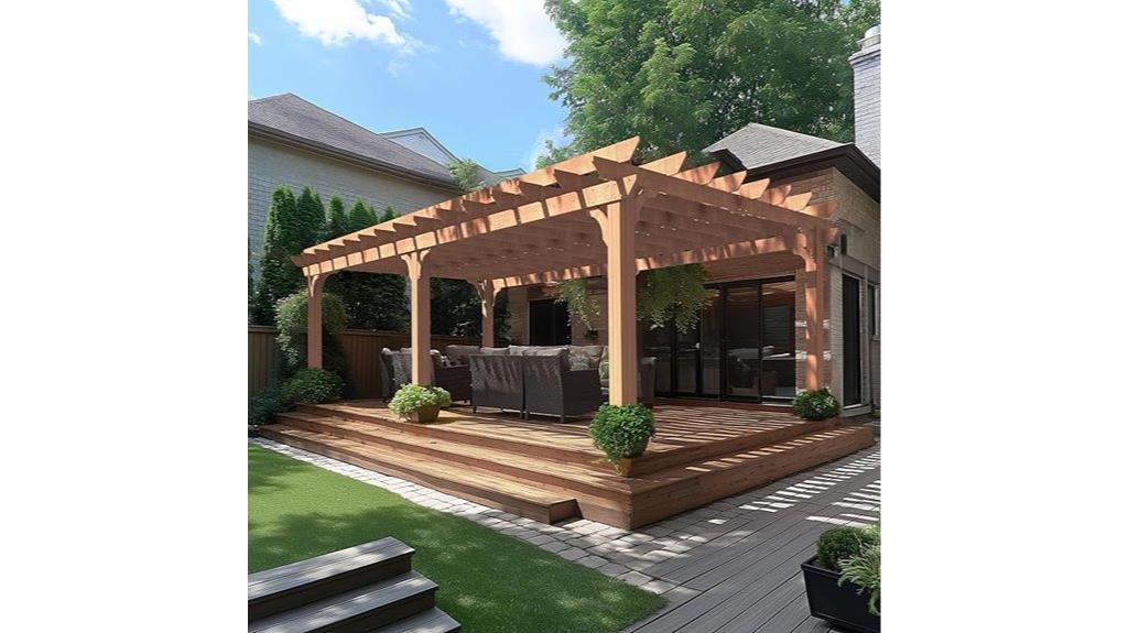cedar gazebo pergola kit