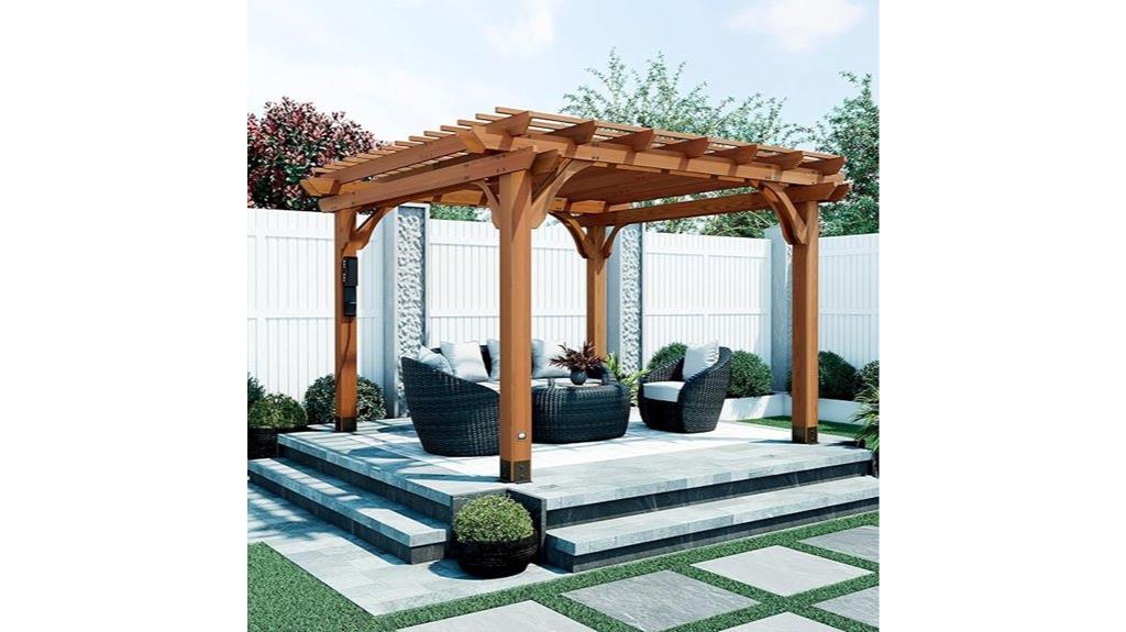 cedar wood pergola kit