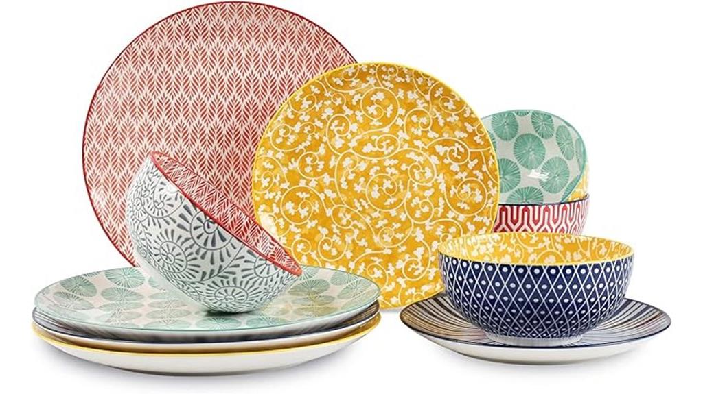 ceramic 12 piece dinnerware set