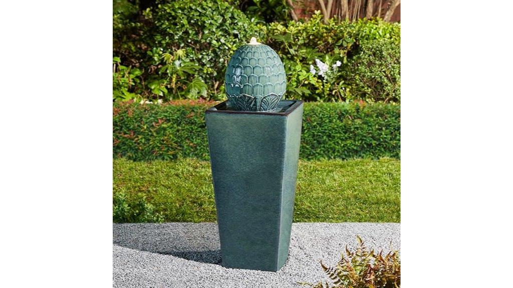 ceramic fountain with lights