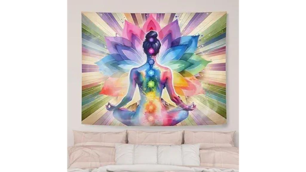 chakra yoga tapestry wall