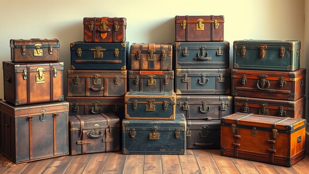 charming vintage storage trunks