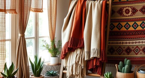 chic boho blanket ladder