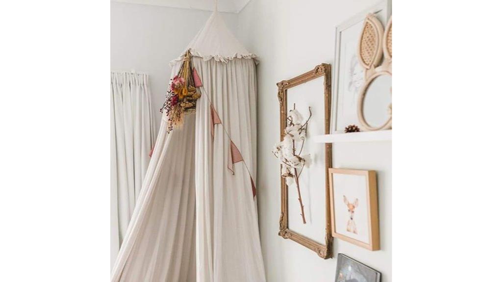 child s bed with frills