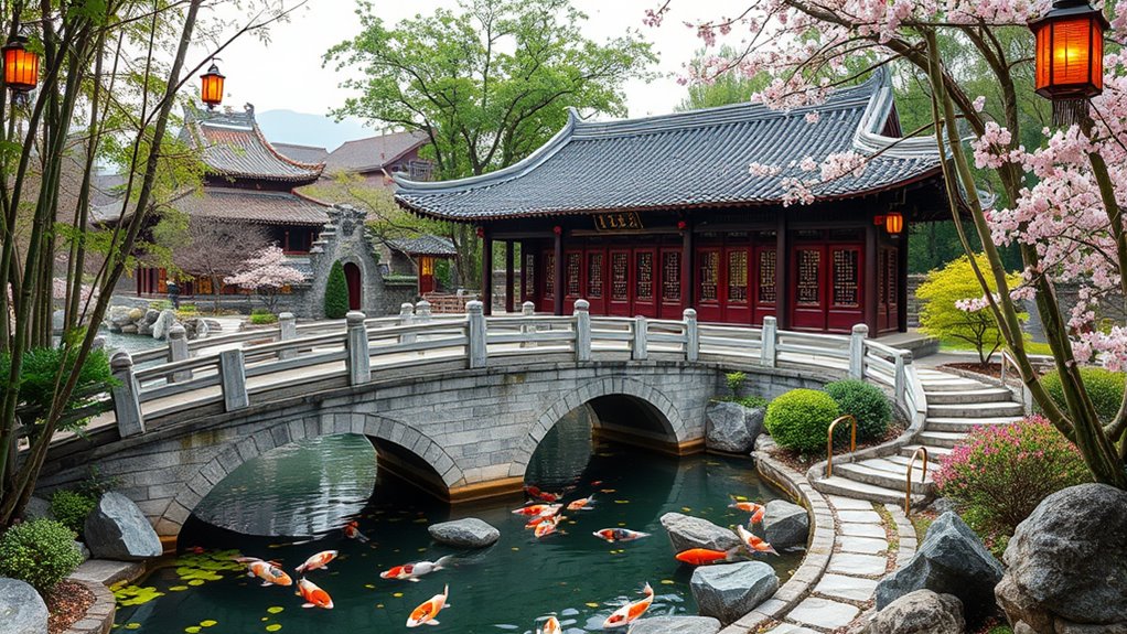classic pavilion water features