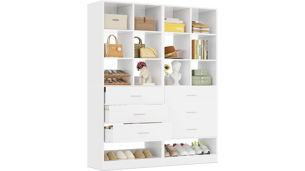closet organizer with drawers