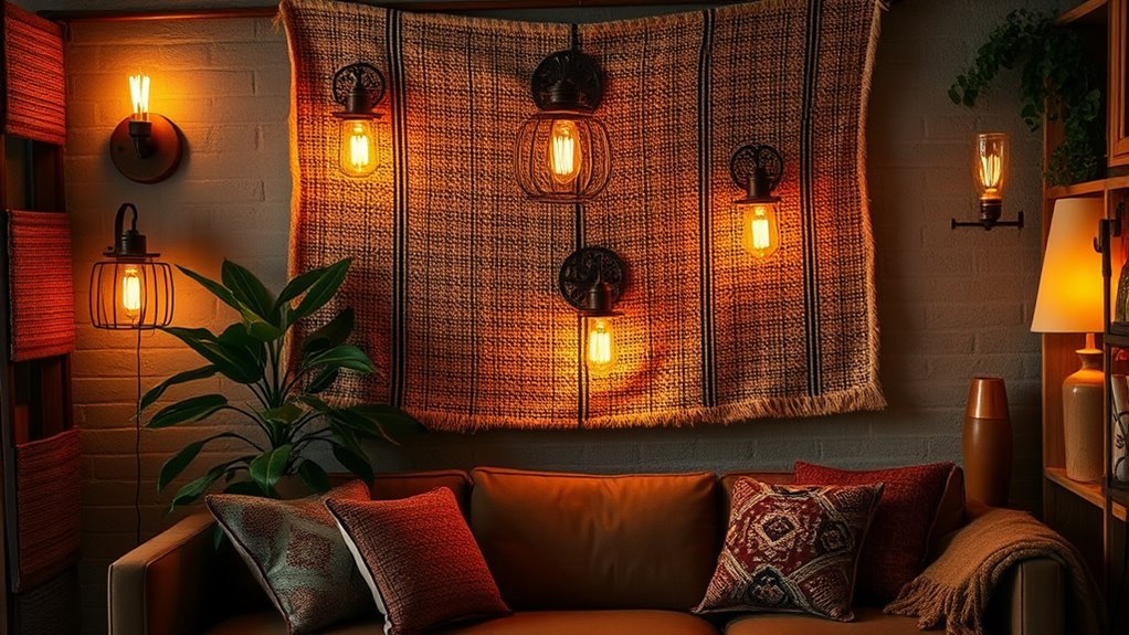 clustered eclectic symmetrical displays