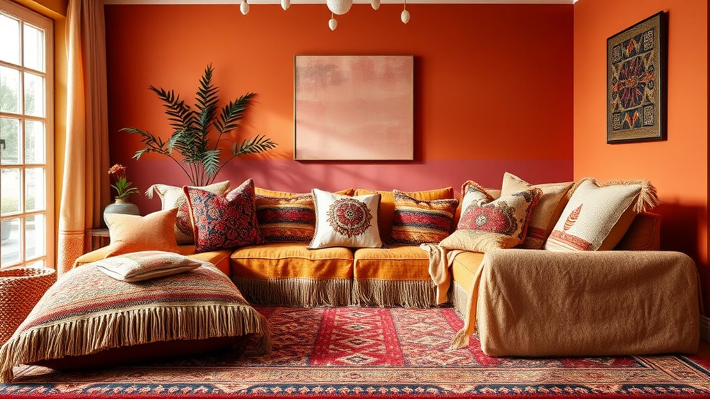colorful boho decor