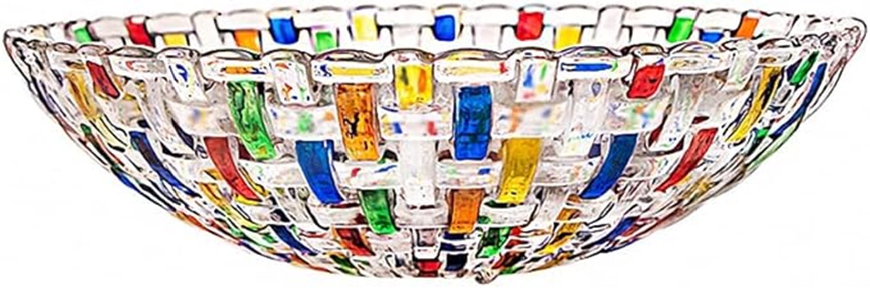 colorful hand painted glass bowl