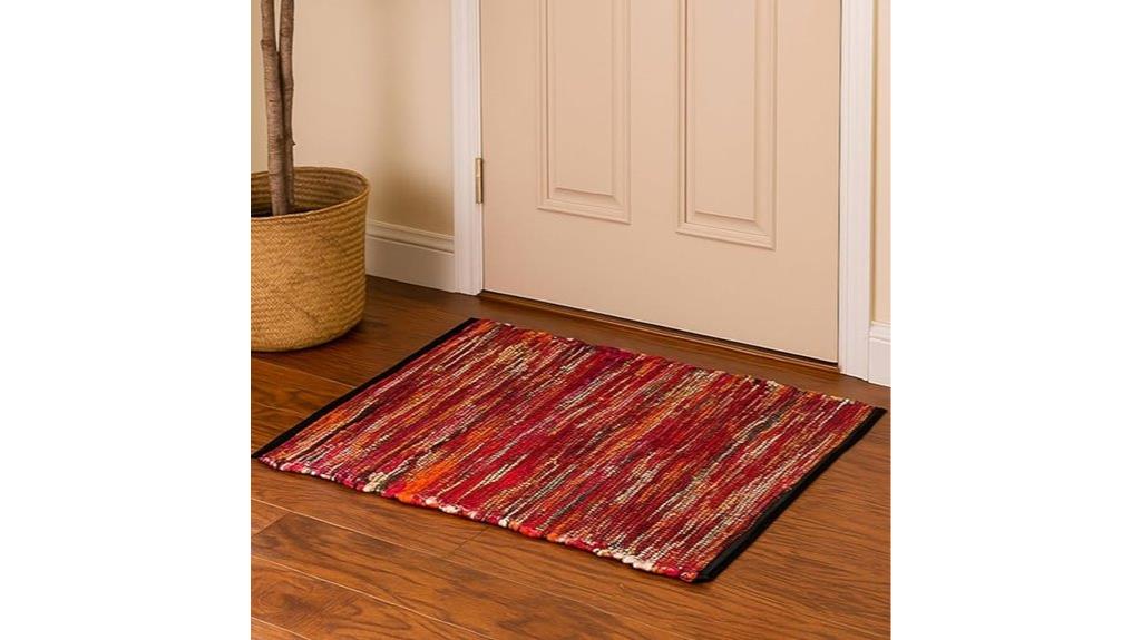 colorful handwoven cotton rug