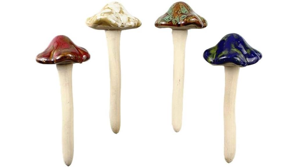 colorful mushroom garden decor