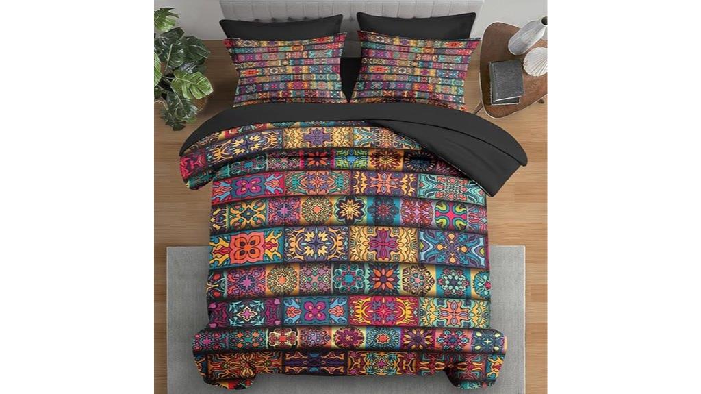 colorful queen floral bedding