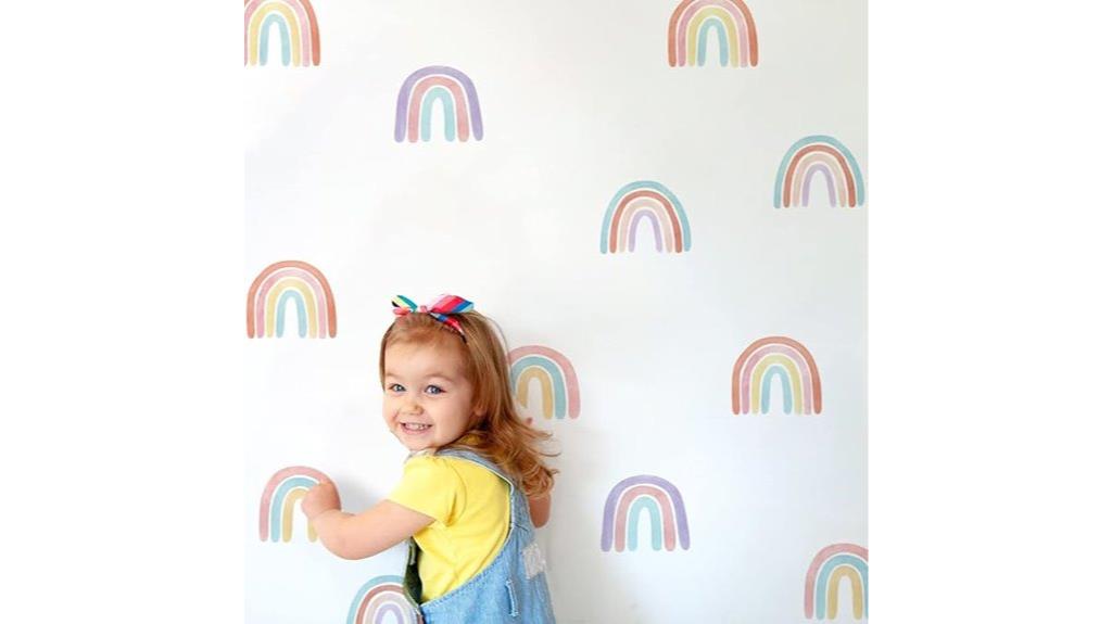 colorful rainbow wall decals