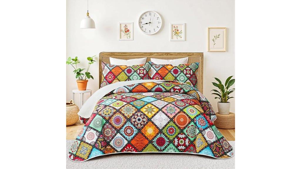 colorful reversible king quilt
