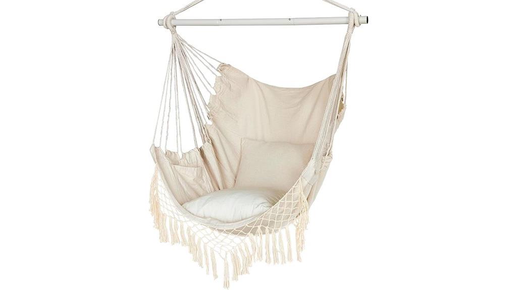 comfortable cushioned hammock chair
