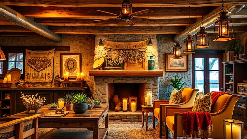 comfortable eclectic vintage decor