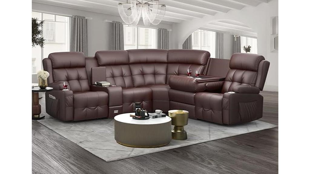 comfortable reclining sectional sofa
