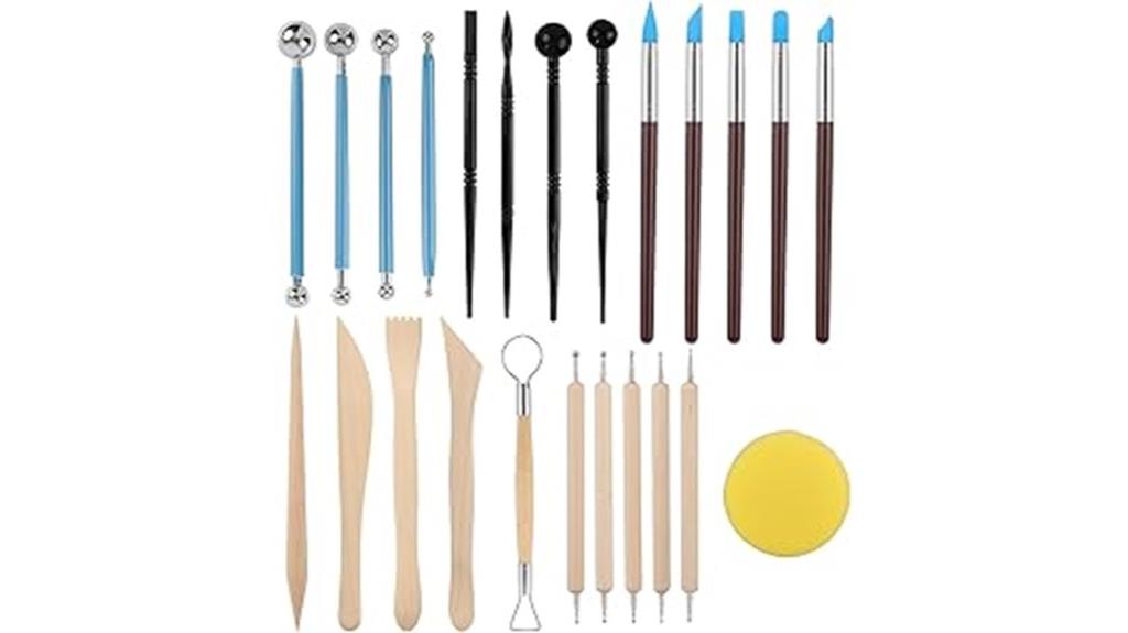 complete 24 piece clay tool set