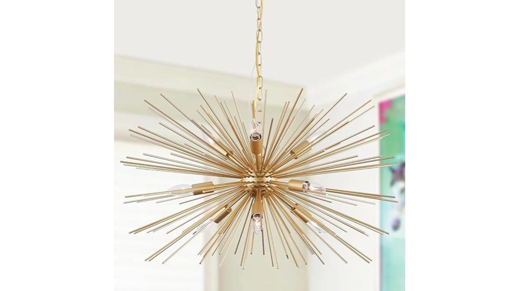 contemporary 29 golden sputnik chandelier