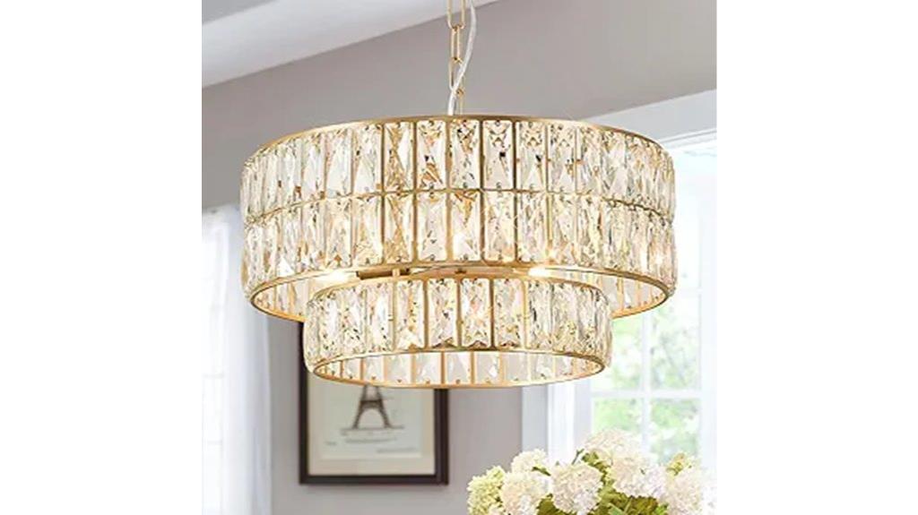 contemporary gold crystal chandeliers