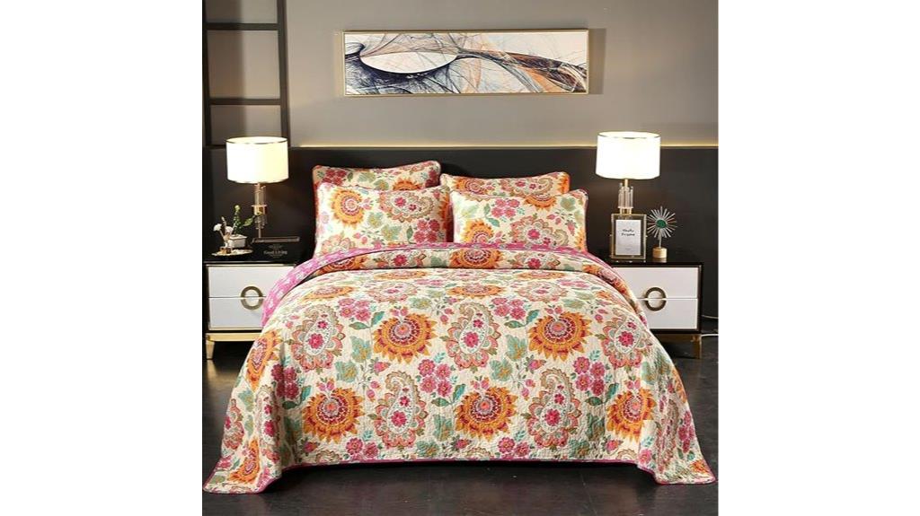 cotton boho quilt set