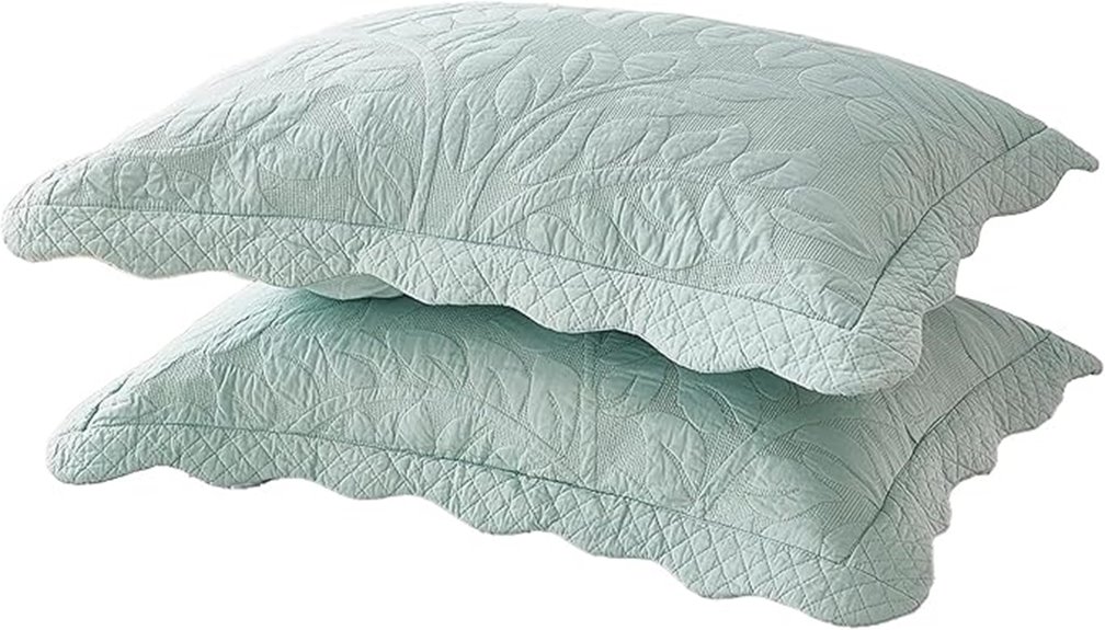 cotton quilted pillow shams