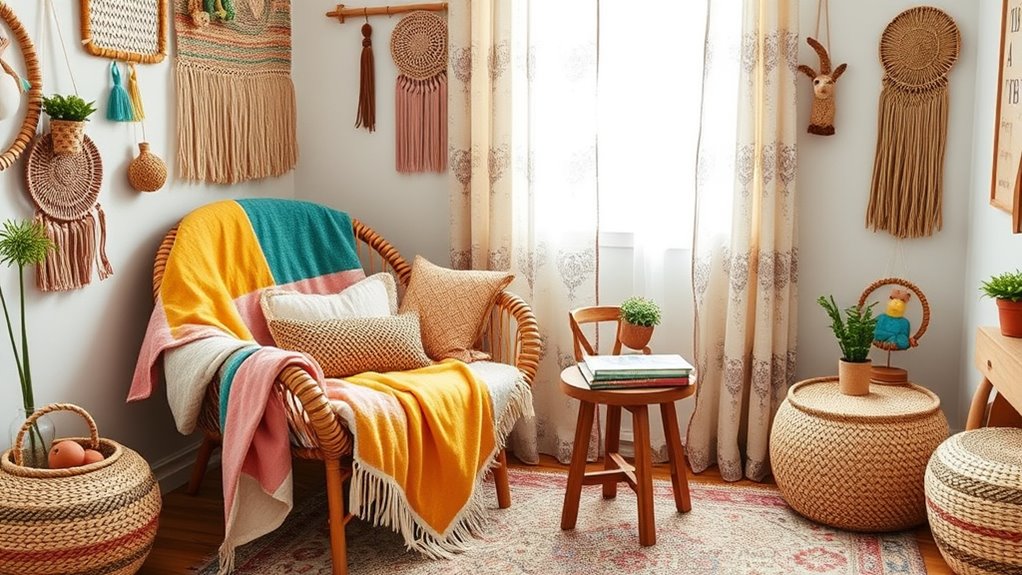cozy boho reading retreat