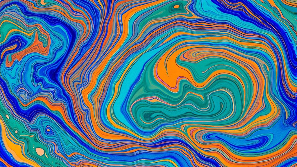 create colorful marbled designs