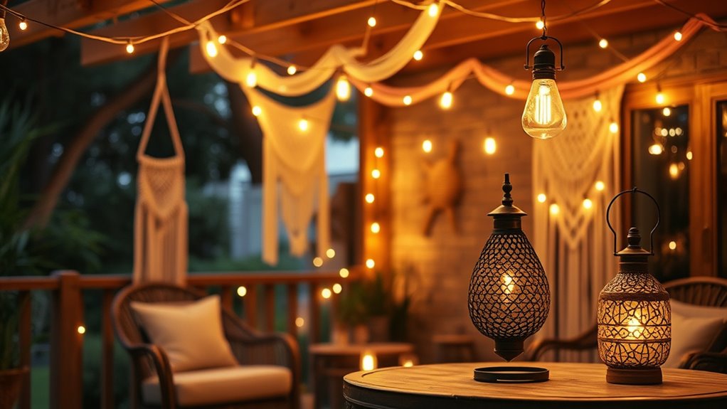 create enchanting outdoor ambiance