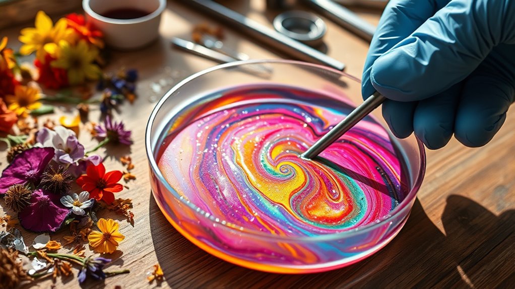 create vibrant resin coasters