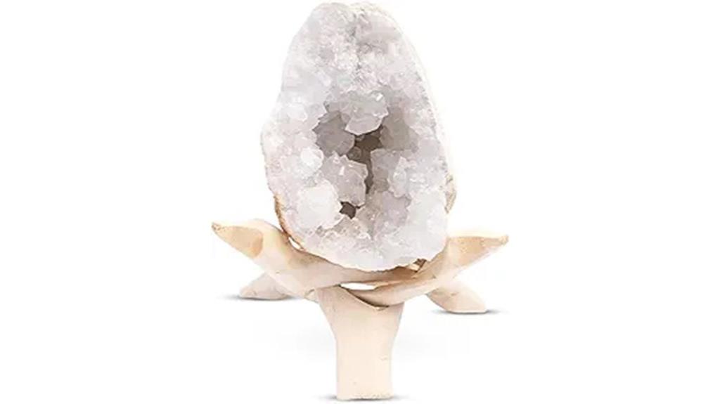 crystal geode meditation stand