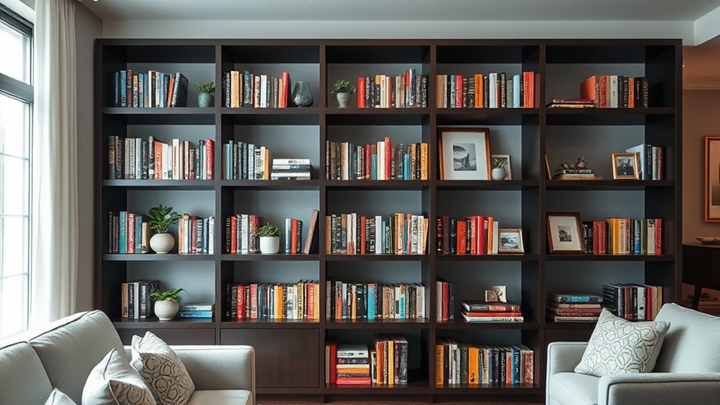 curated stylish books display