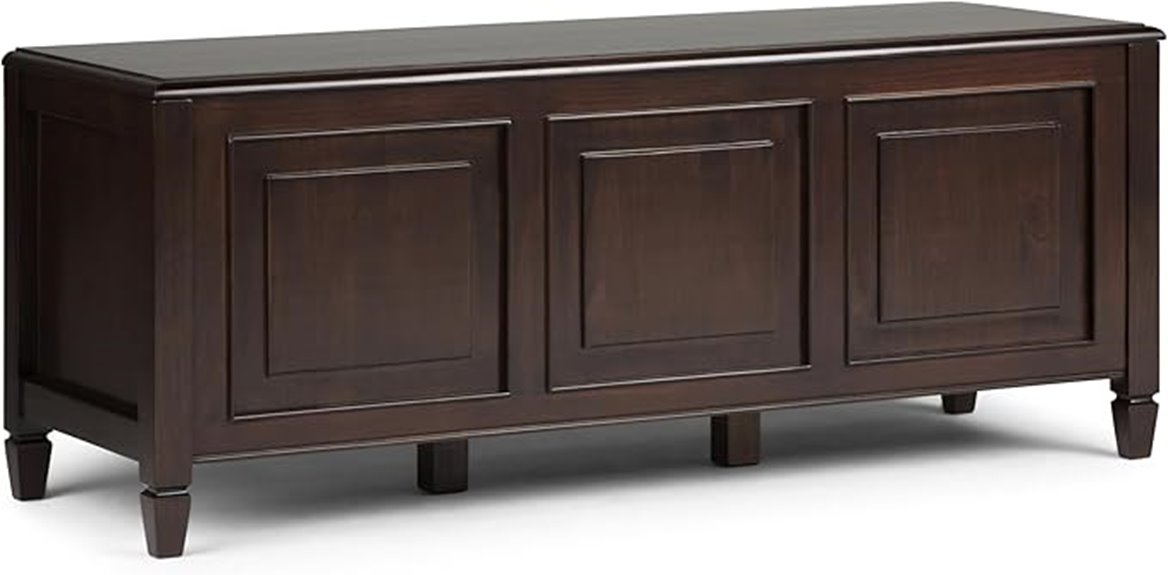 dark chestnut brown bench