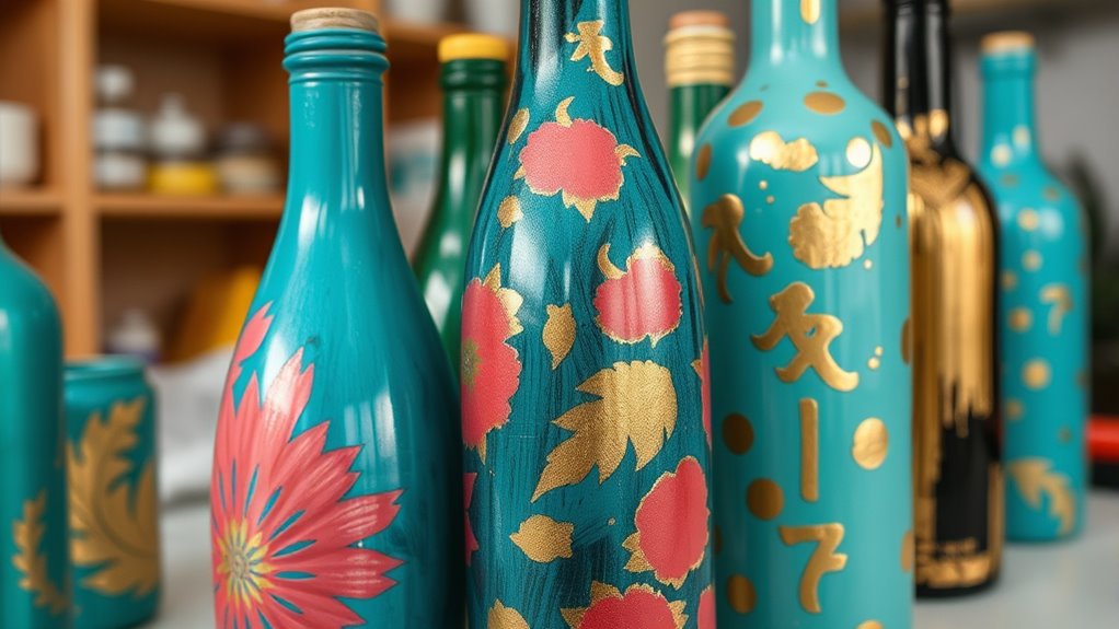 decorate bottles with techniques
