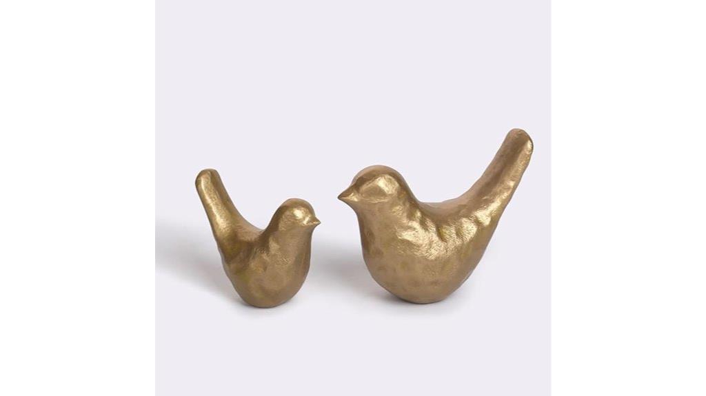 decorative brass coated bird
