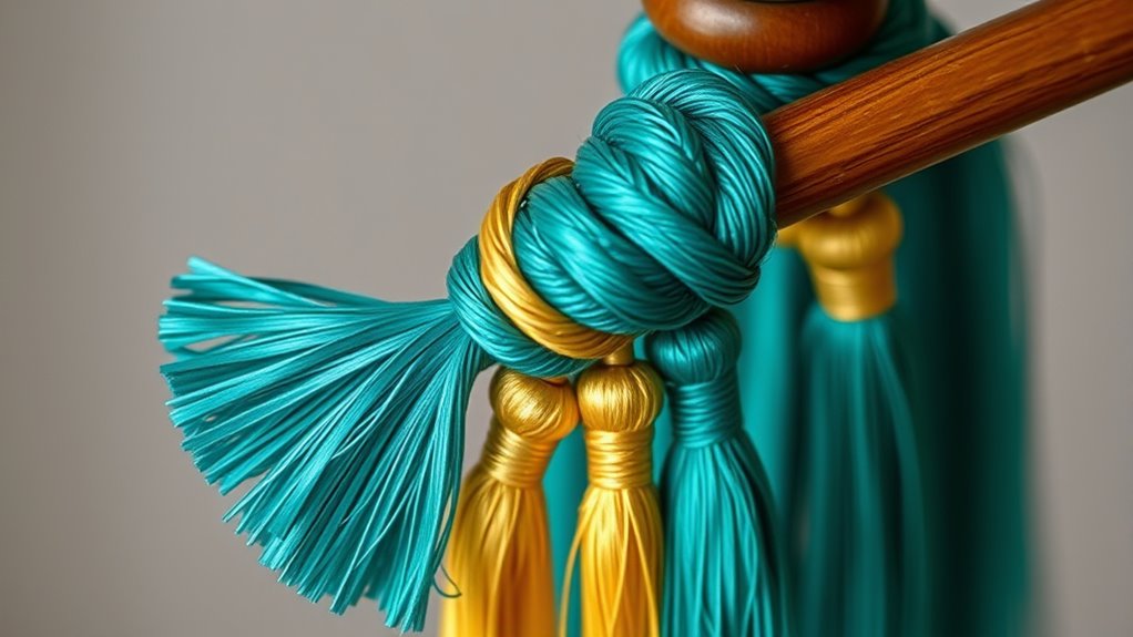 decorative knots enhance tassels