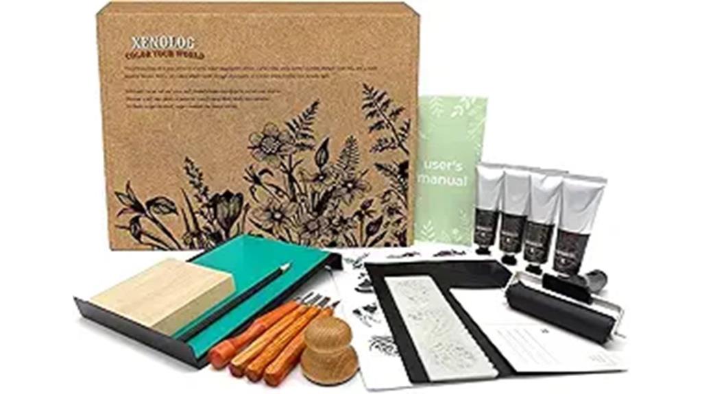 deluxe linoleum block printing